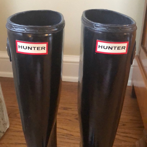 Hunter Glossy black tall boots 8 - Picture 8 of 8
